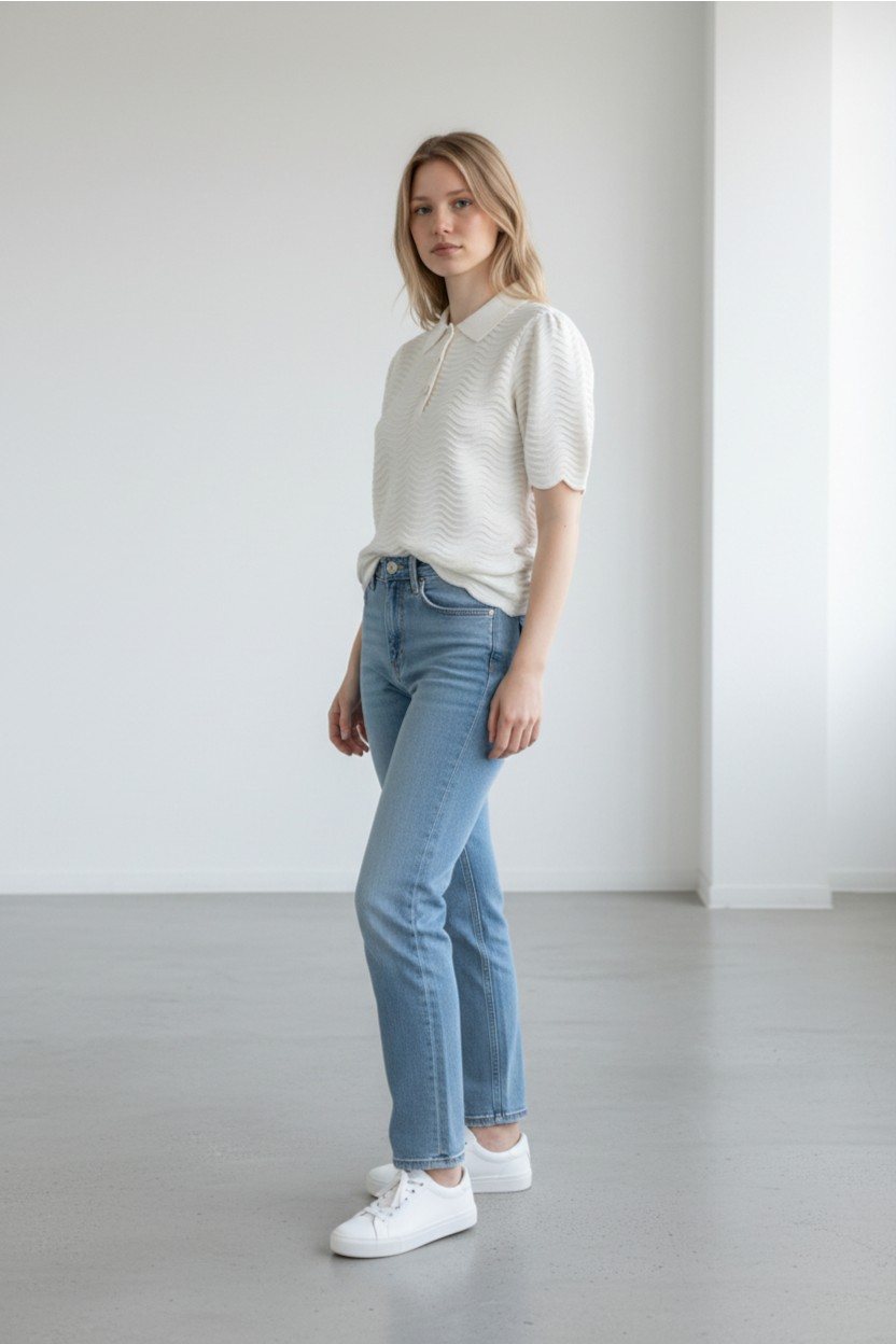 Women’s — Ivory knit tee