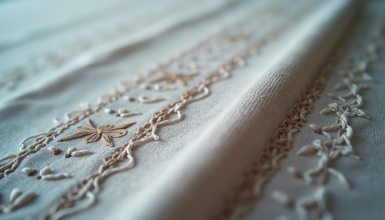 Close-up of knit stitch detail
